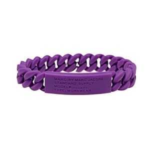 Marc by Marc Jacobs Purple Silicone Chain Bracelet